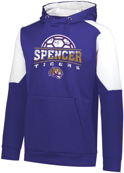 SHS Boys Soccer -Momentum Hooded - Adult Small - Purple/Charcoal