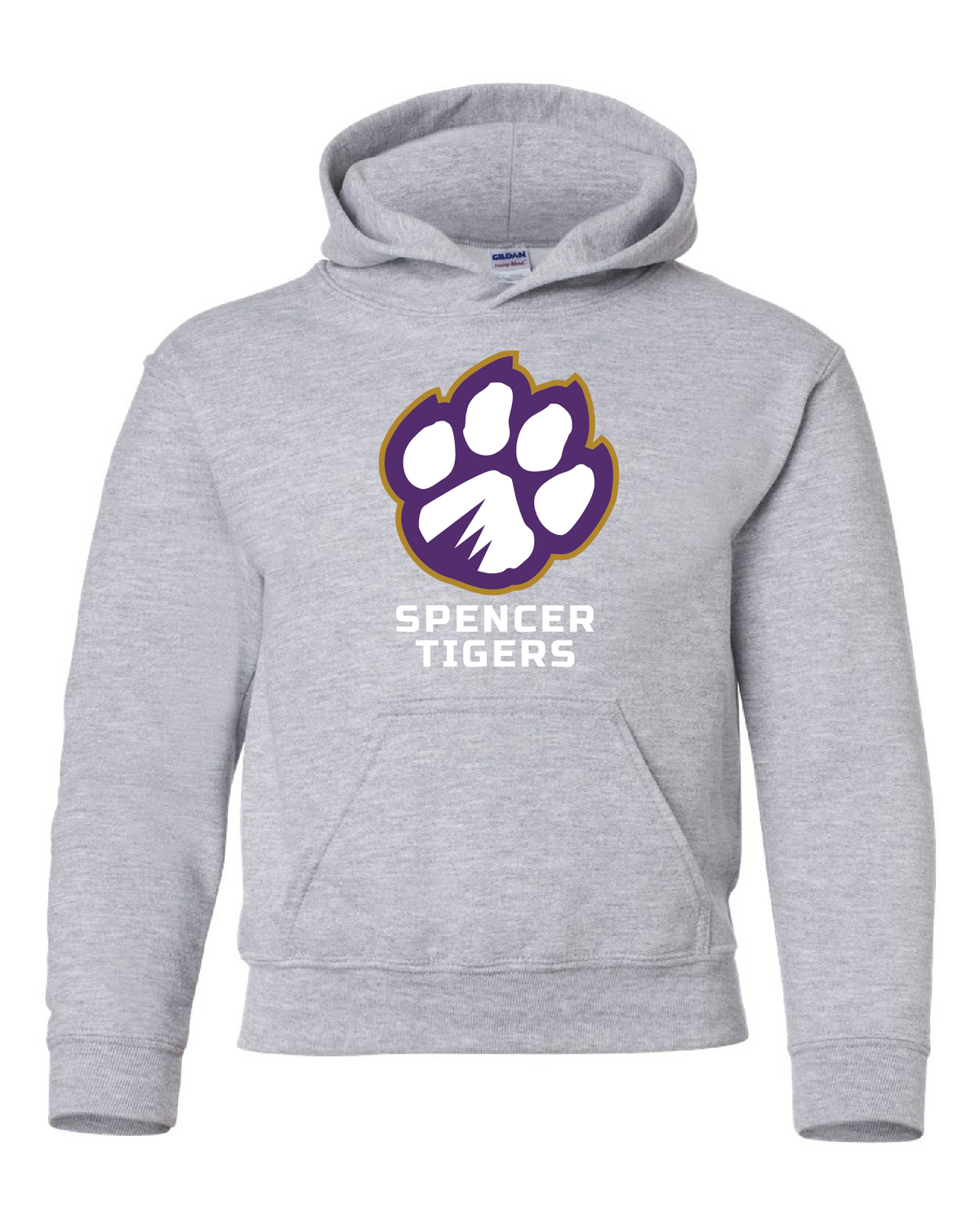 Youth Heavy Blend Hooded Sweatshirt | Full-Front Paw