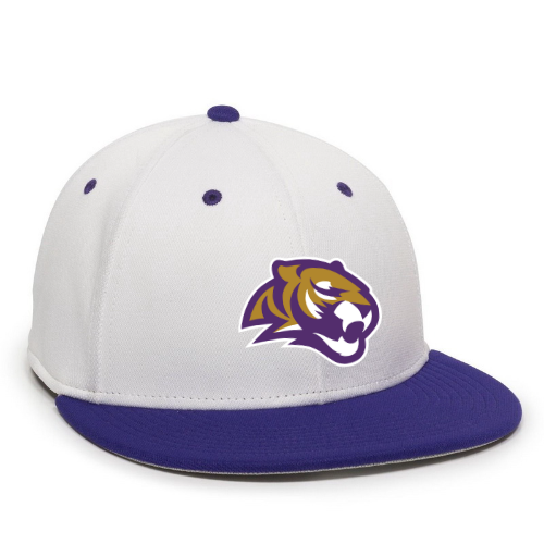 Tiger Head Fitted Ball Cap - White/Purple