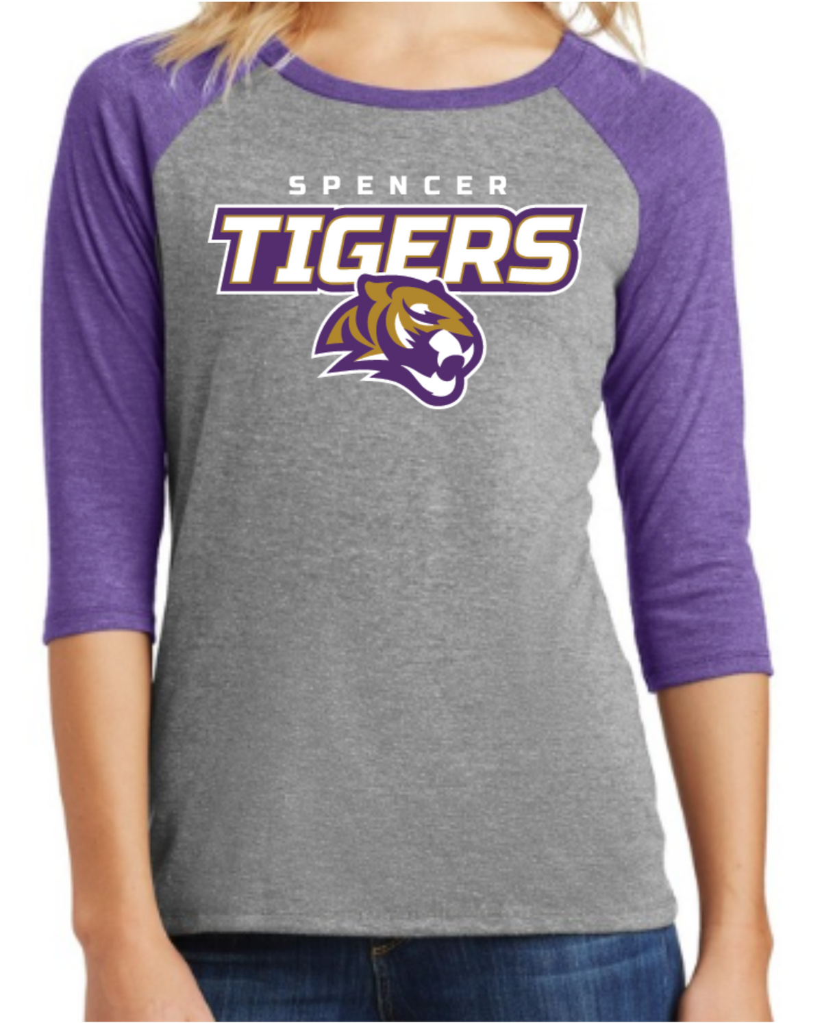 CLEARANCE | Women&#39;s Raglan Baseball T-Shirt | Tigers Spirit
