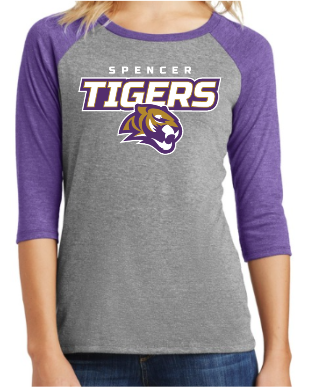 CLEARANCE | Women's Raglan Baseball T-Shirt | Tigers Spirit