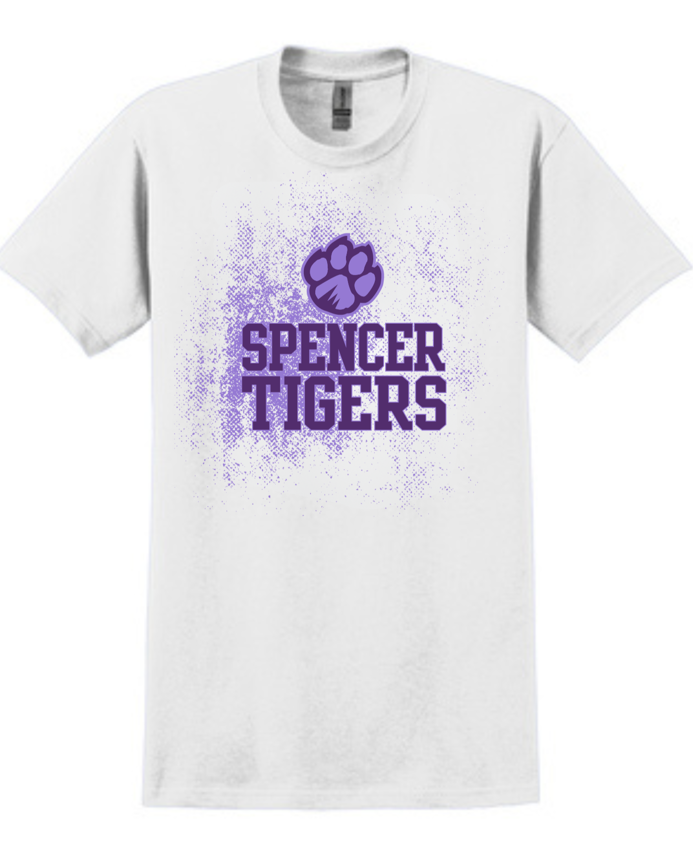 Distressed Paw-PUR- Spencer Tigers - NEW DTG