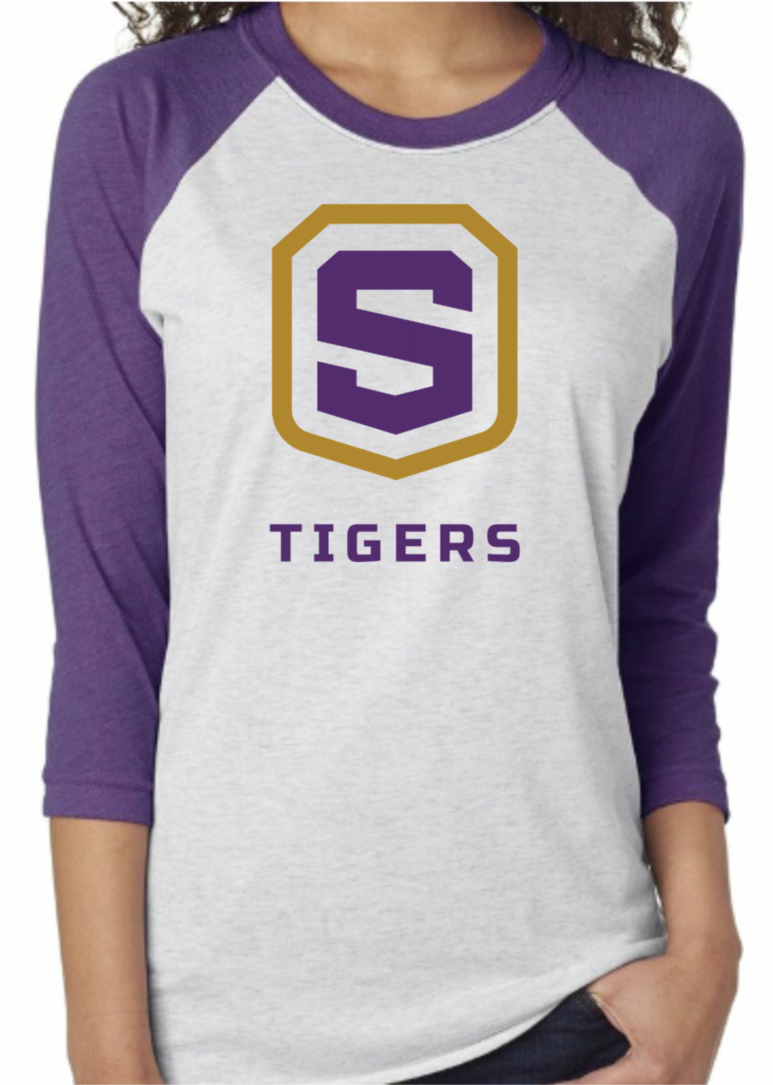 CLEARANCE | Women's Baseball T-Shirt | Tigers Shield - Women's Large