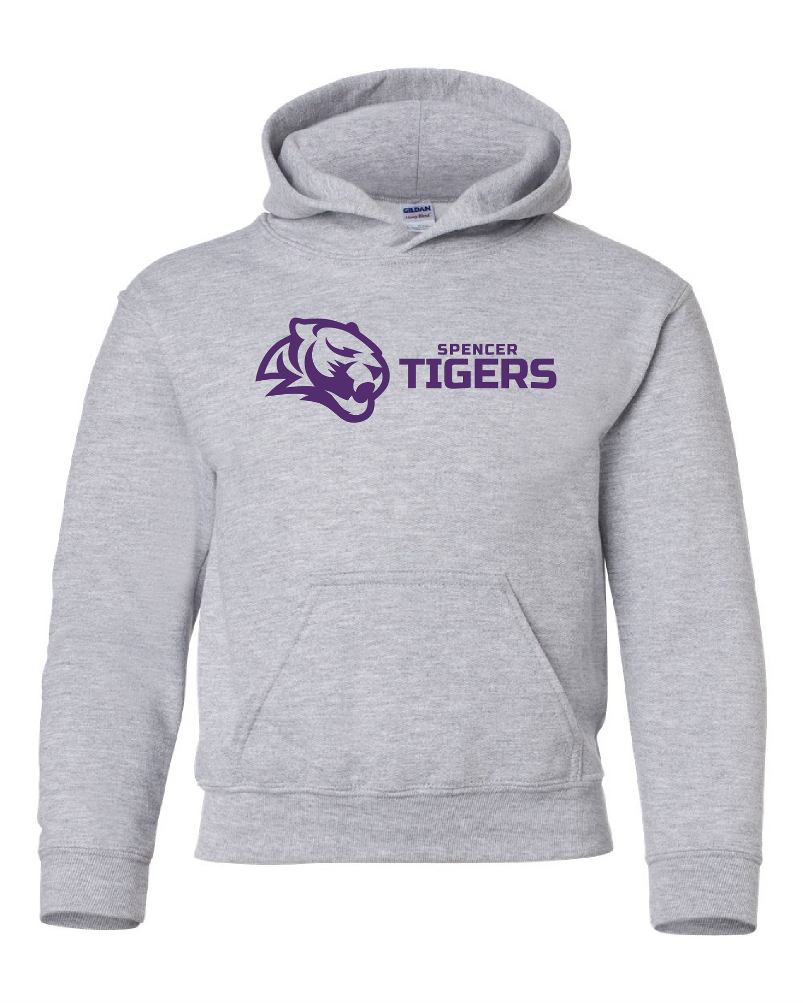 Youth Heavy Blend Hooded Sweatshirt | Horizontal Tiger