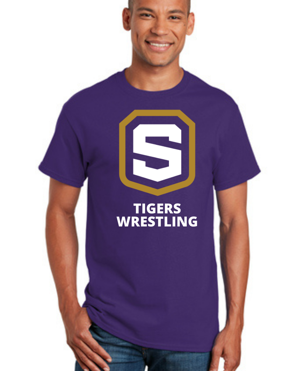 Adult Cotton Short Sleeve T-Shirt | Tigers Shield Wrestling