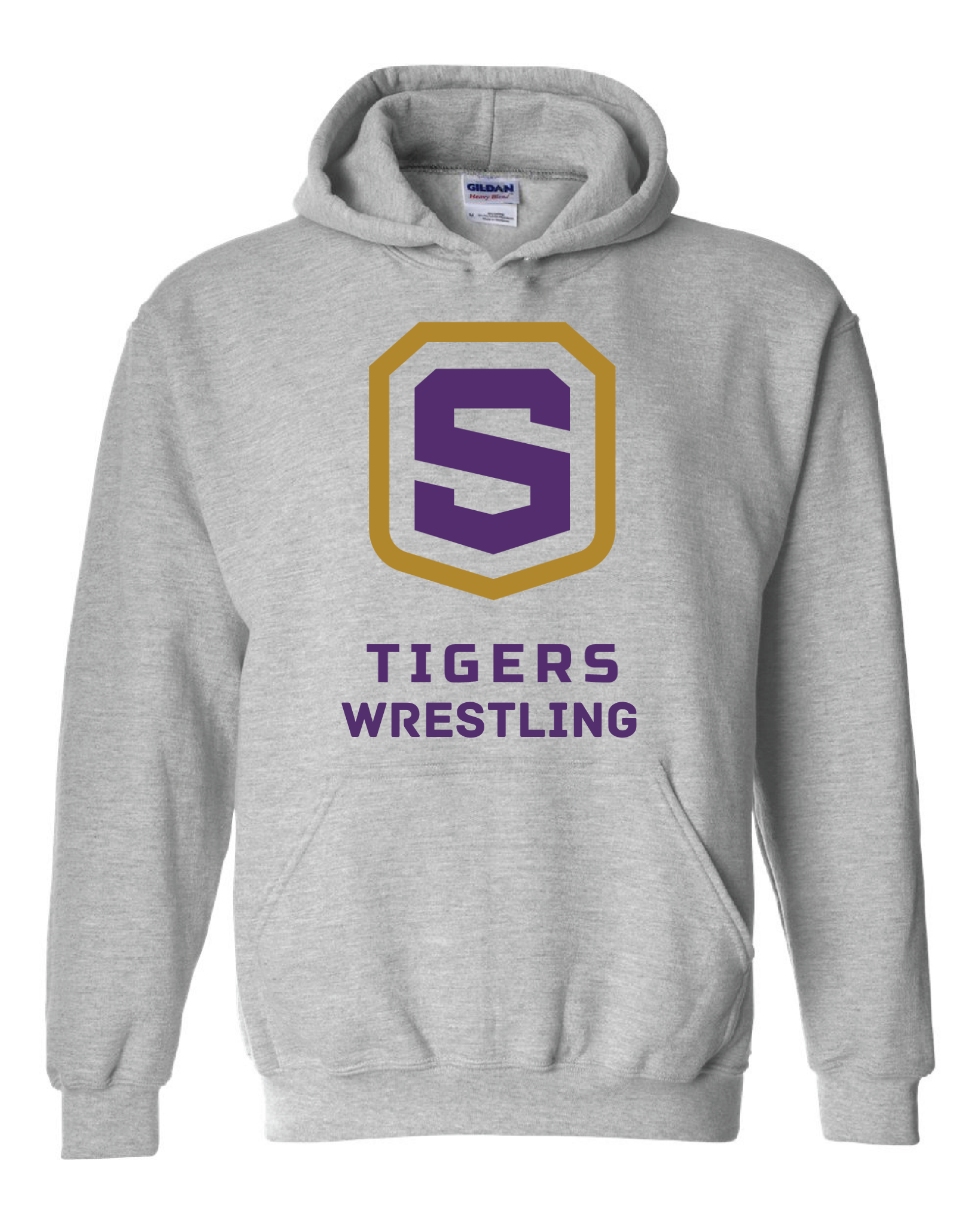 Adult Heavy Blend Hooded Sweatshirt | Tigers Wrestling Shield