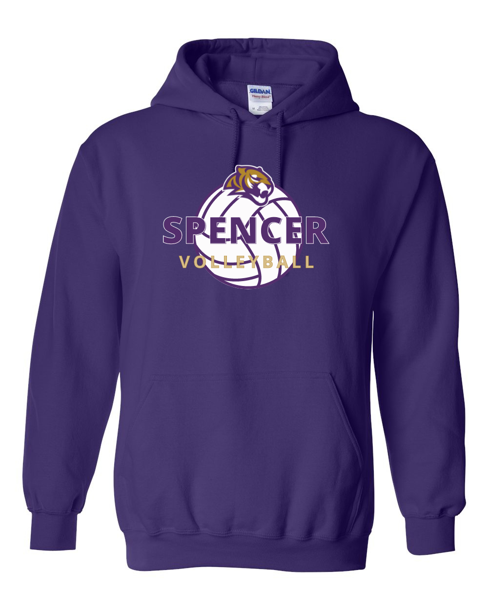 Adult Heavy Blend Hooded Sweatshirt | Spencer Tigers Volleyball