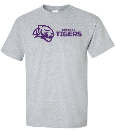 Adult Cotton Short Sleeve T-Shirt | Horizontal Tiger