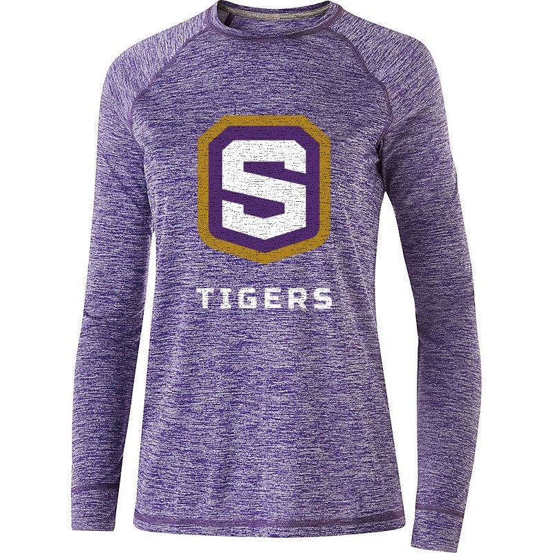 CLEARANCE | Adult Holloway Electrify Lightweight Cotton Long Sleeve T-Shirt | Tigers Shield