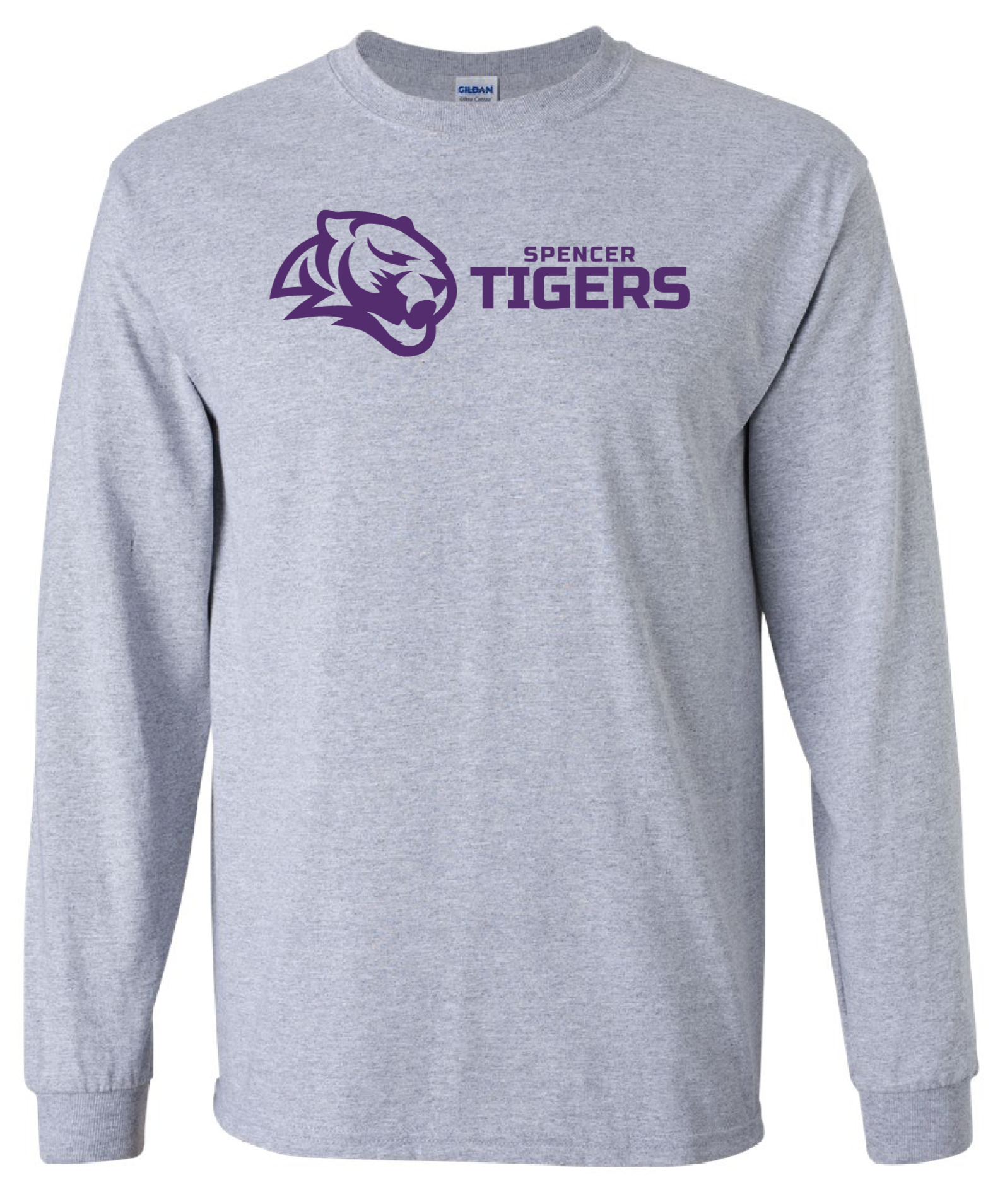 Adult Long Sleeve Cotton Shirt | Horizontal Tiger