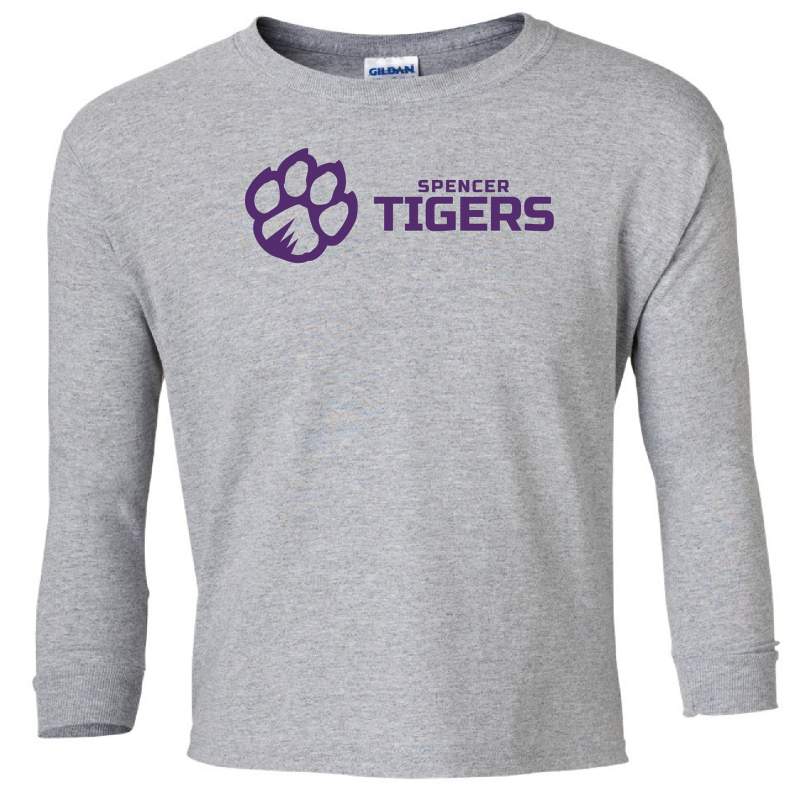 Youth Long Sleeve Cotton Shirt | Horizontal Paw