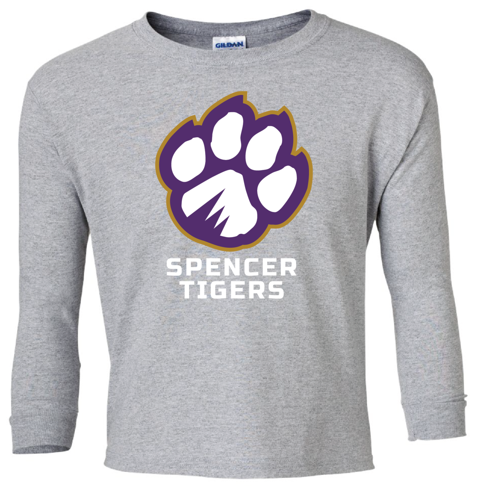 Youth Long Sleeve Cotton Shirt | Full-Front Paw