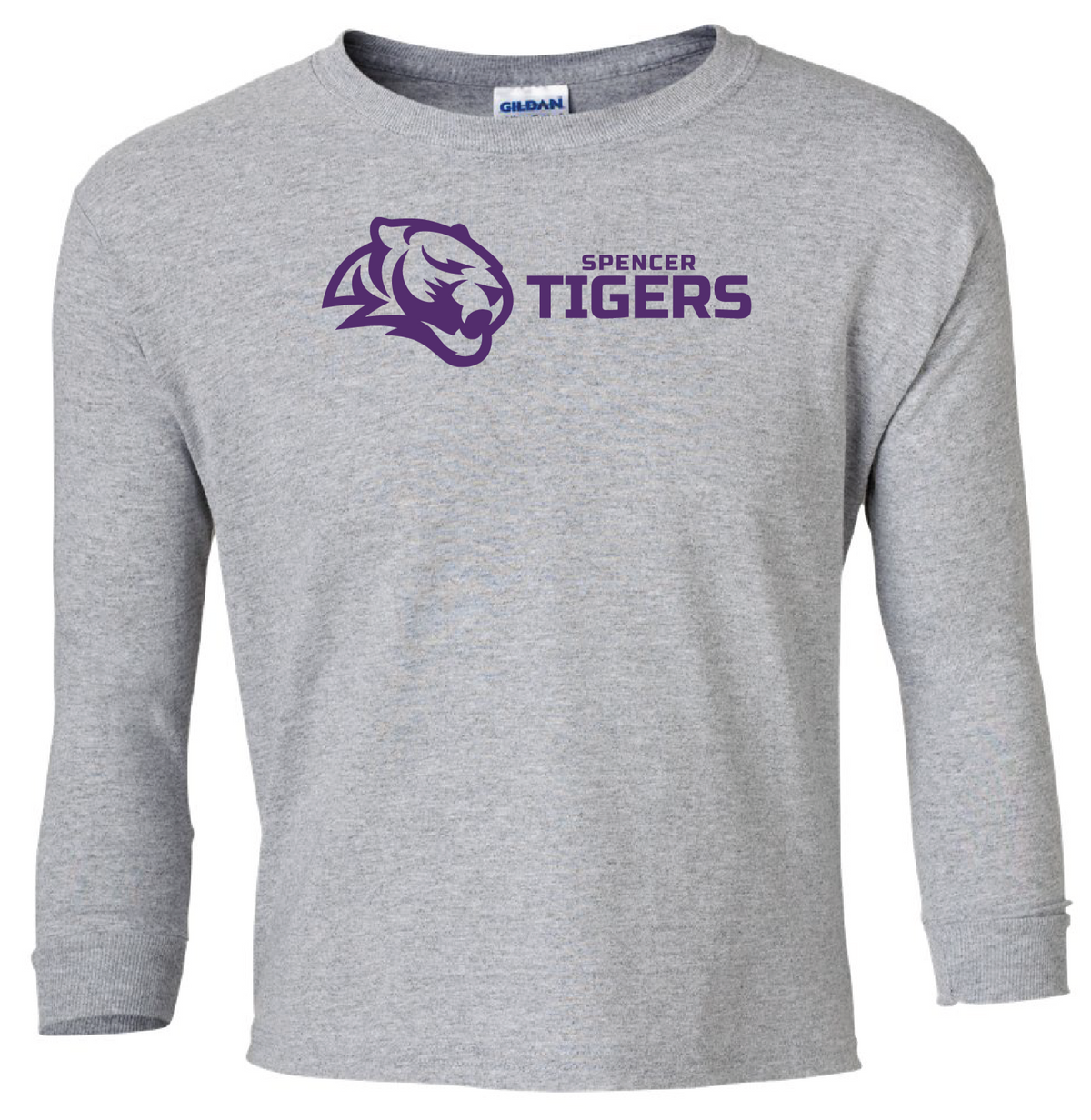 Youth Long Sleeve Cotton Shirt | Horizontal Tiger