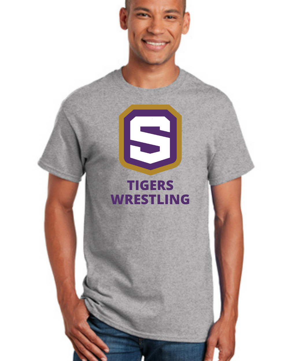 Adult Cotton Short Sleeve T-Shirt | Tigers Shield Wrestling