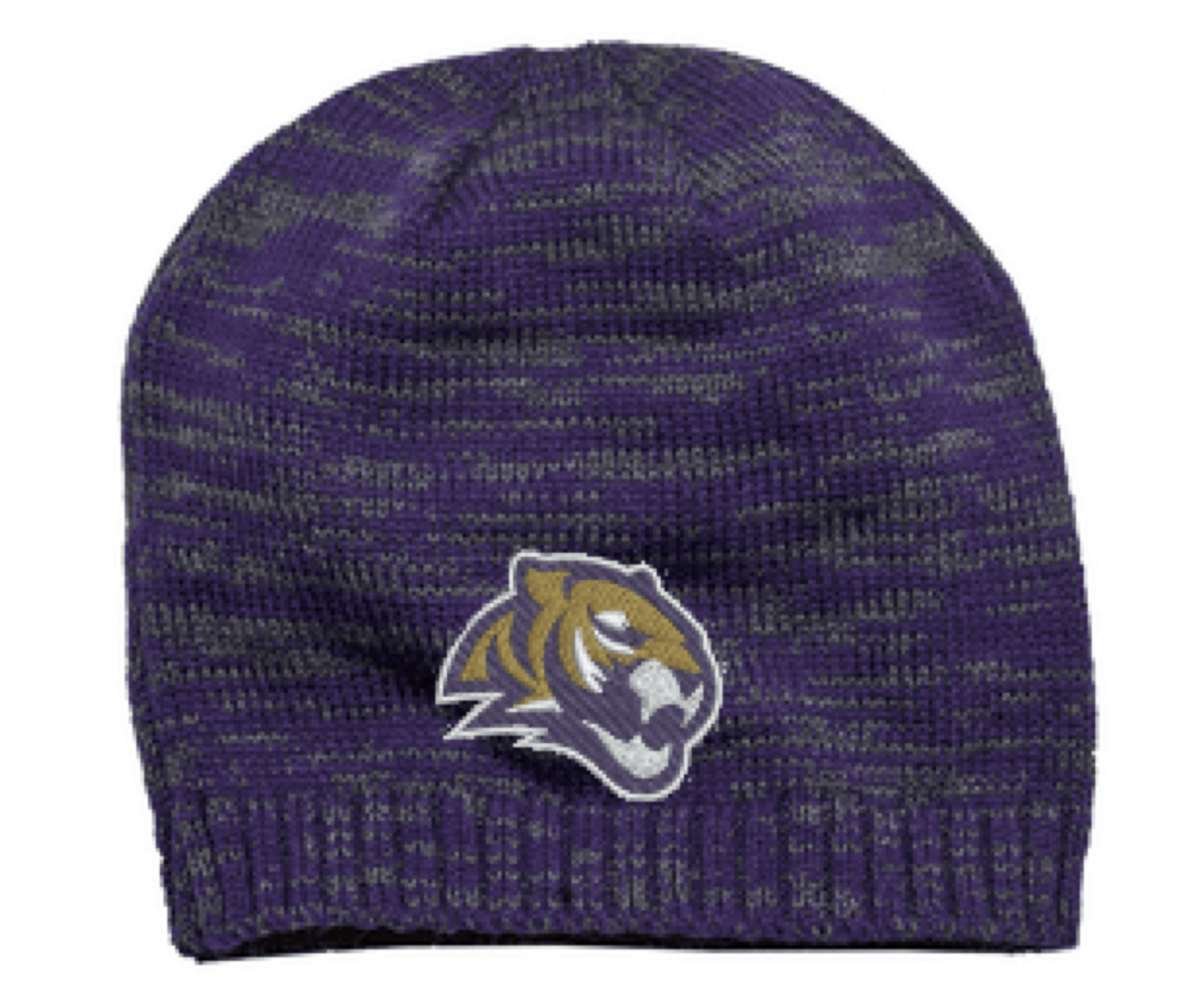 District Spaced-Dyed Beanie with Tiger Head Embroidery