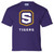 Youth Purple Cotton Short Sleeve T-Shirt | Tigers Shield
