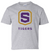 Youth Sport Grey Cotton Short Sleeve T-Shirt | Tigers Shield