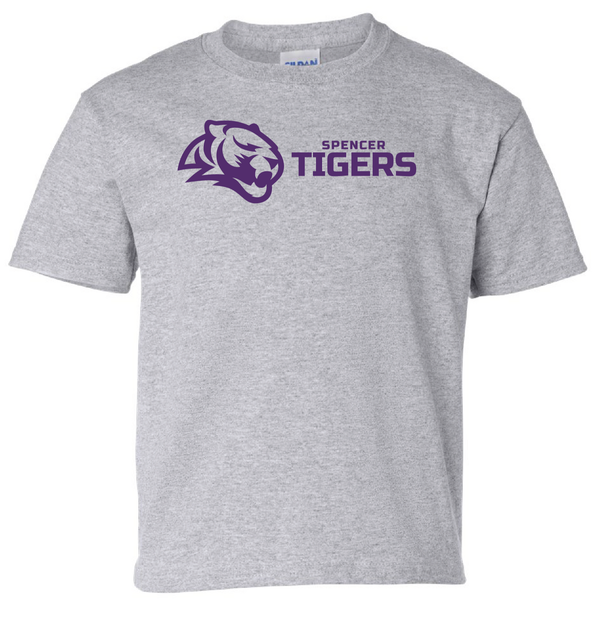 Youth Cotton Short Sleeve T-Shirt | Horizontal Tiger