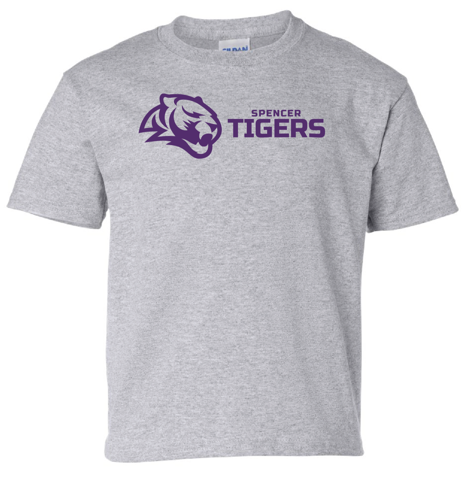 Youth Cotton Short Sleeve T-Shirt | Horizontal Tiger