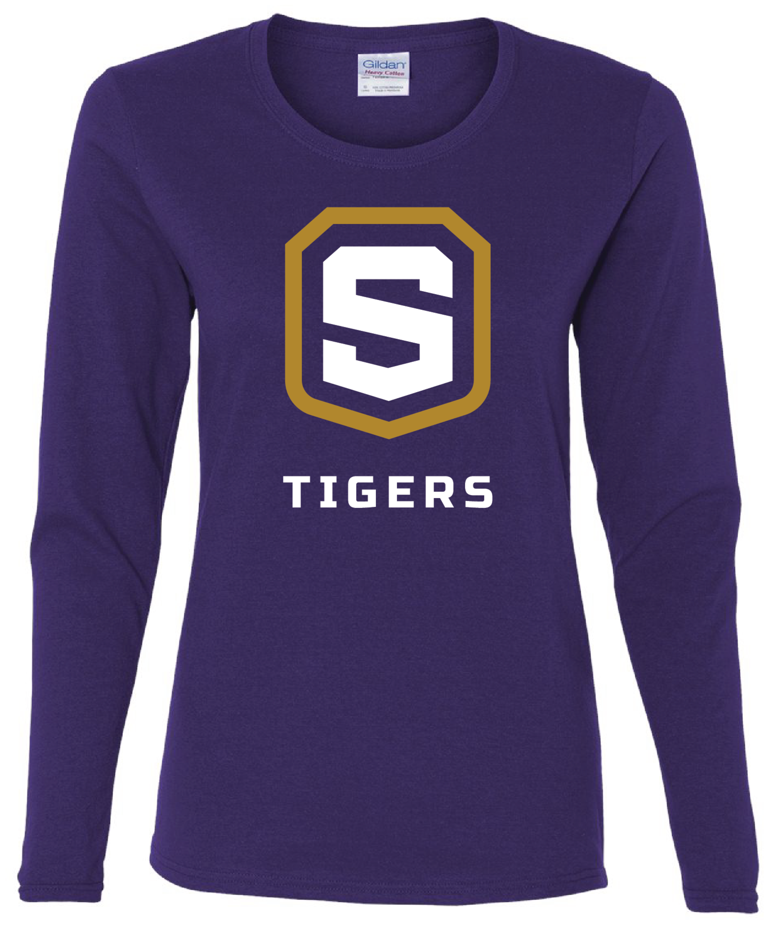 Women's Heavy Cotton Long Sleeve T-Shirt | Tigers Shield