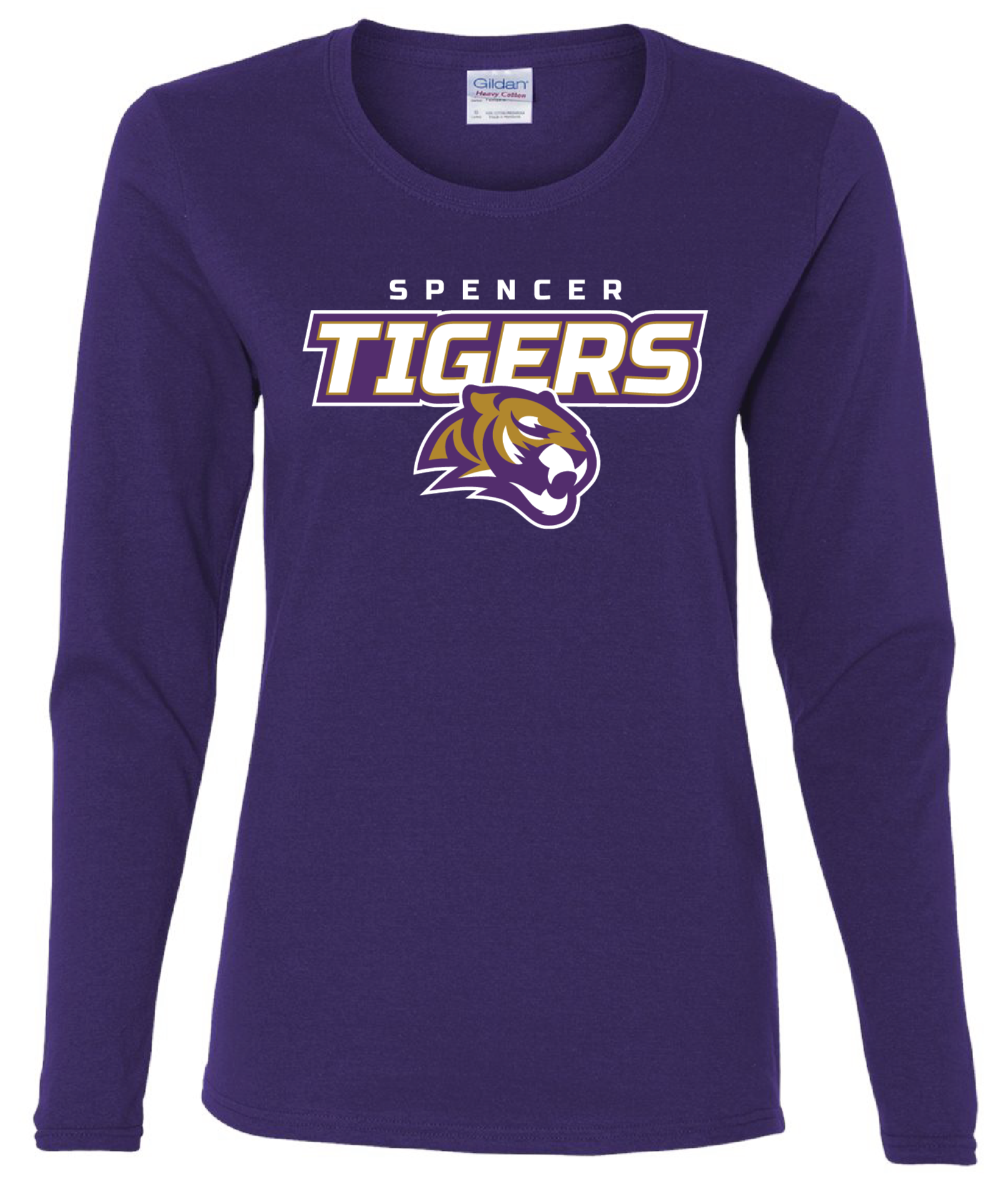 Women's Heavy Cotton Long Sleeve T-Shirt | Tigers Spirit