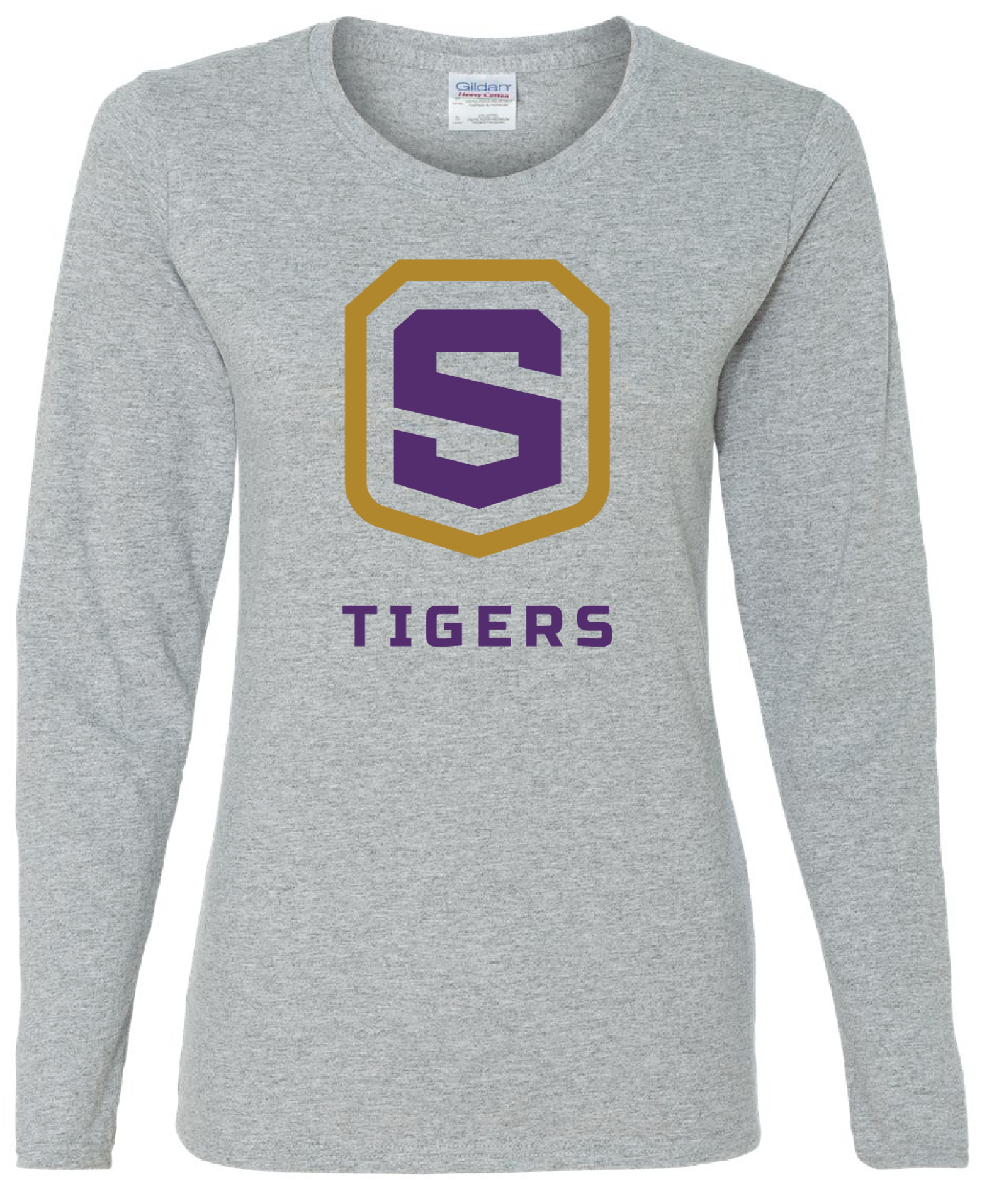 Women's Heavy Cotton Long Sleeve T-Shirt | Tigers Shield