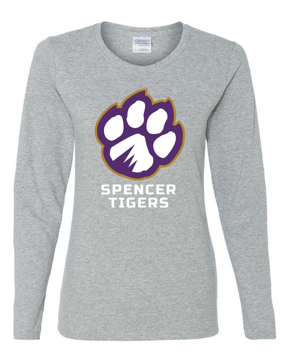 Women&#39;s Heavy Cotton Long Sleeve T-Shirt | Full-Front Paw