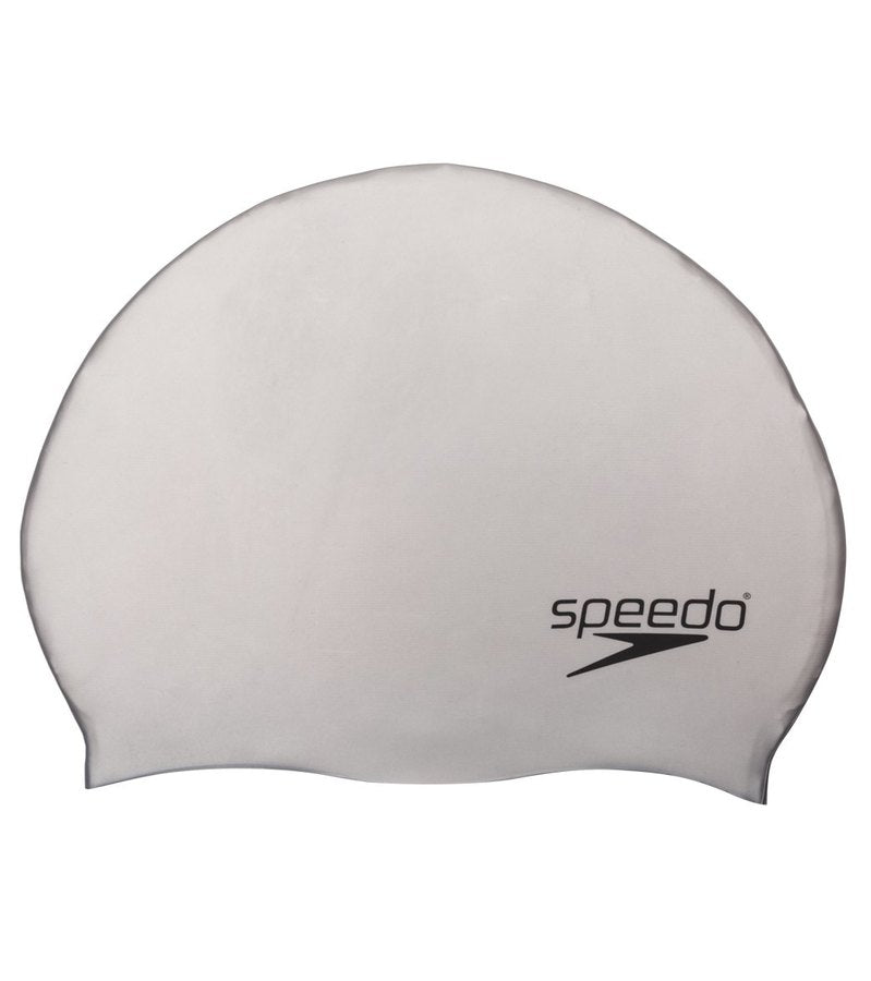 CLEARANCE | Speedo Jr. Solid Silicone Cap- Silver