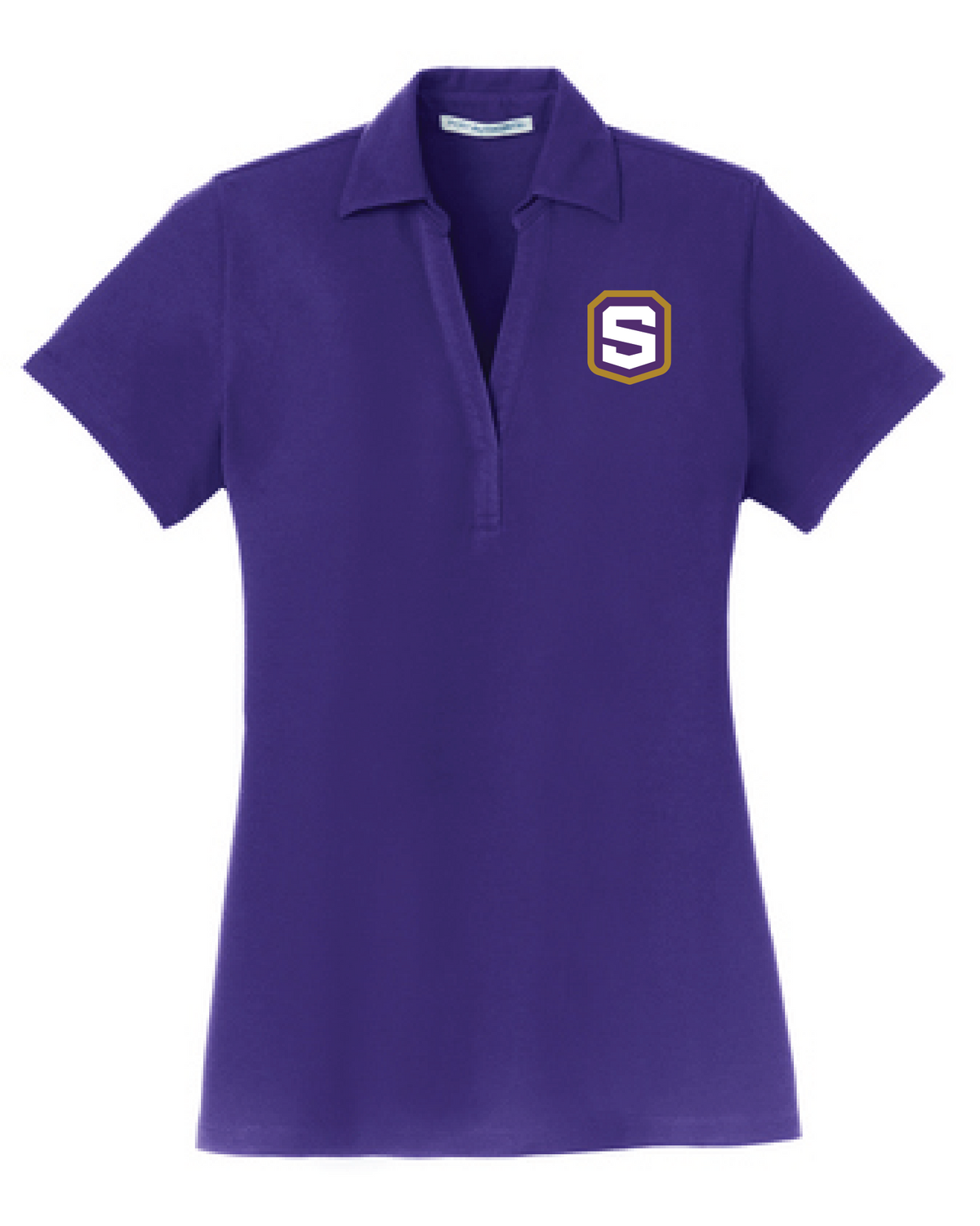 CLEARANCE | Women&#39;s Silk Touch Y-Neck Polo | S-Shield Embroidery