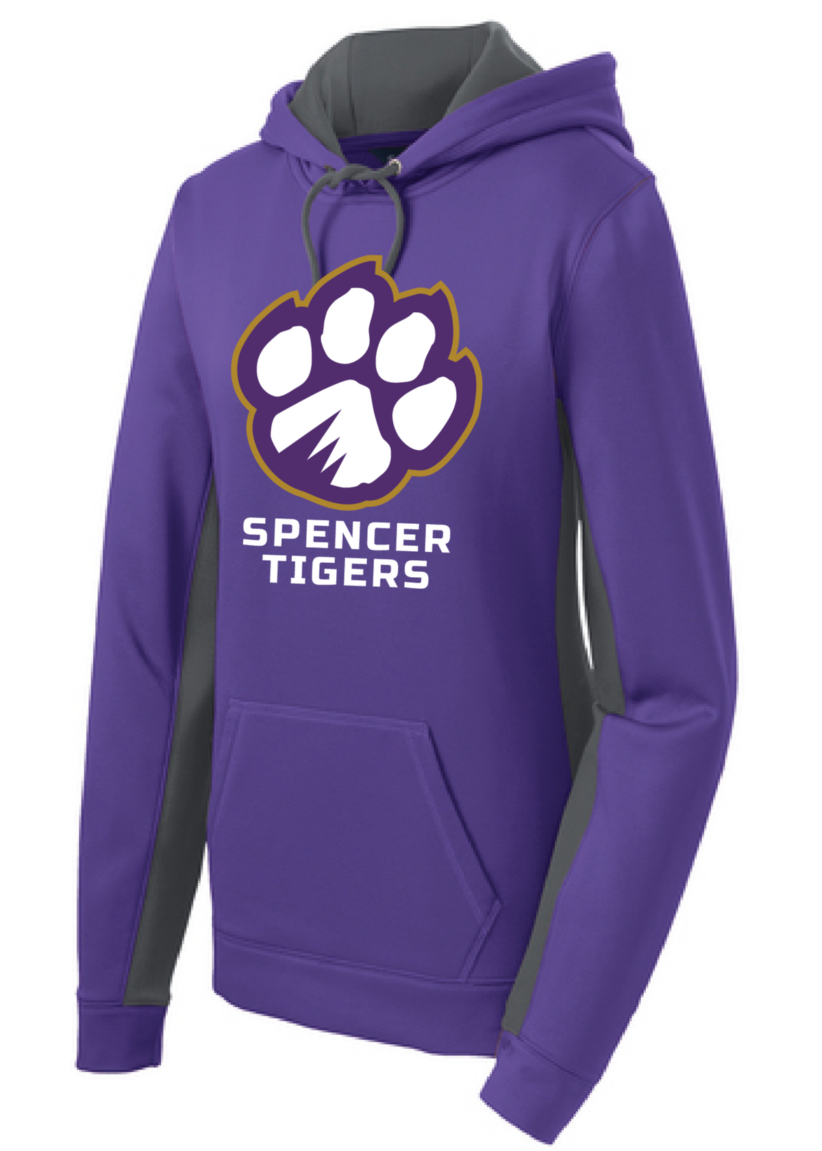 CLEARANCE | Women&#39;s Sport-Wick Fleece Hooded Sweatshirt | Full-Front Paw - Women&#39;s Large