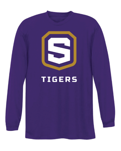 Adult Athletic Long Sleeve T-Shirt | Tigers Shield