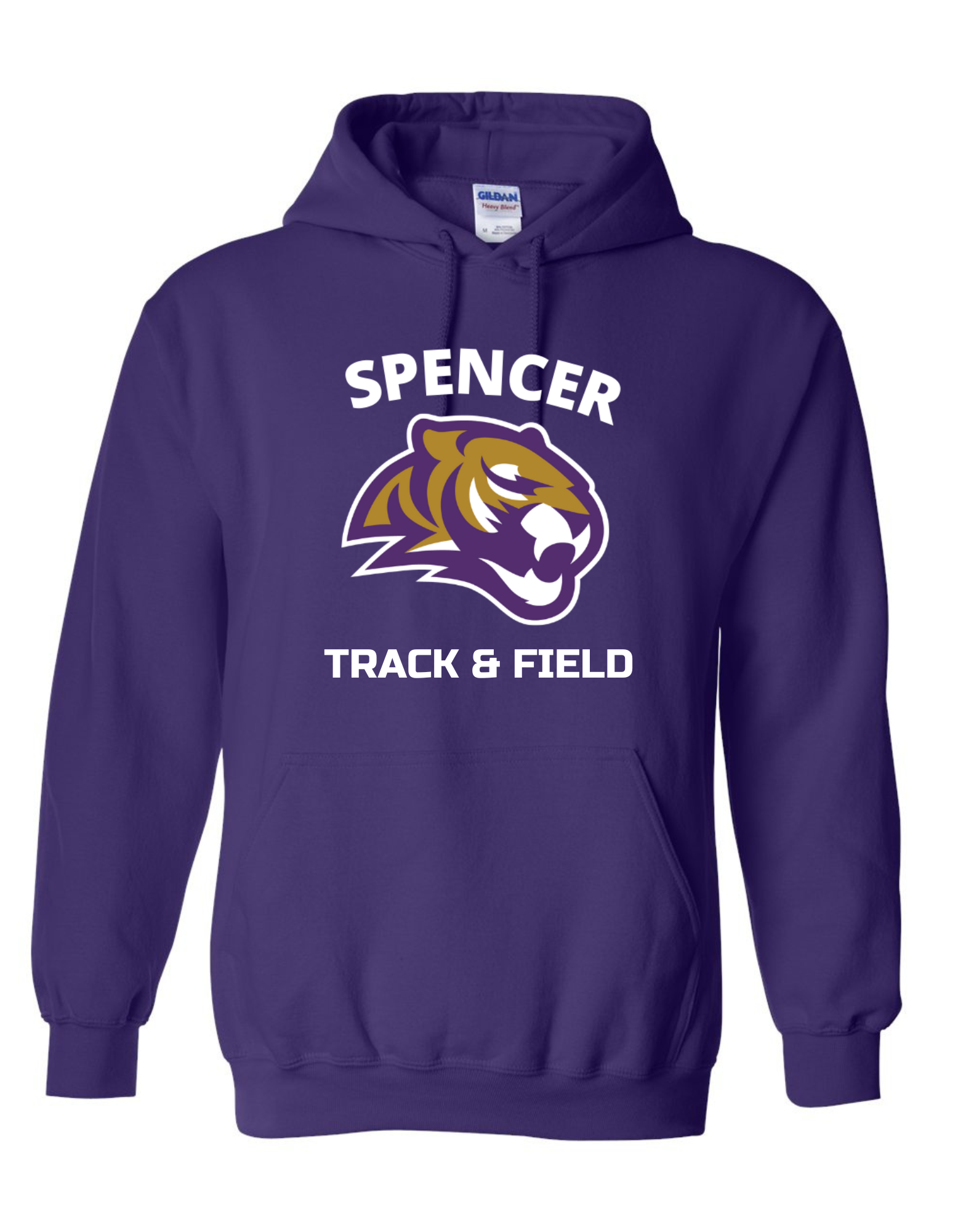 Adult Heavy Blend Hooded Sweatshirt Spencer Tigers Track Field