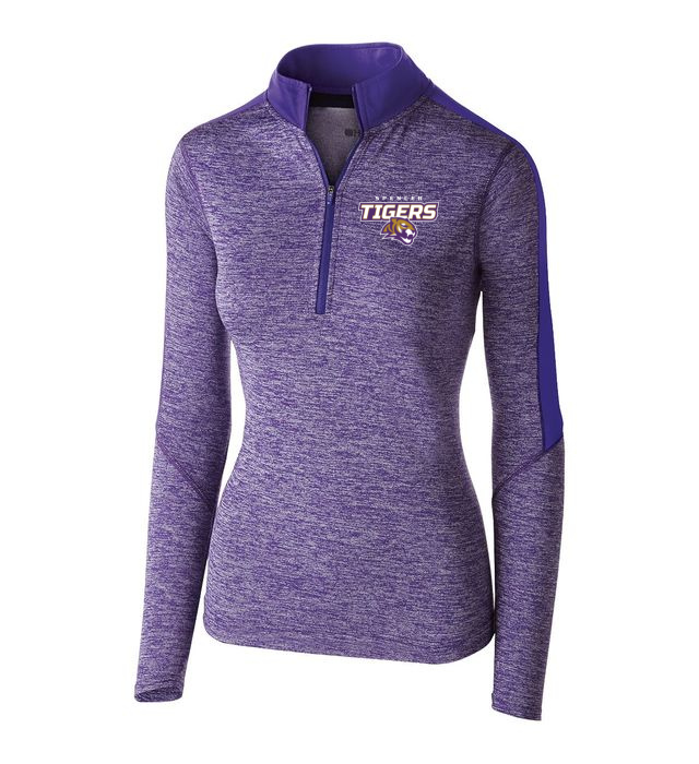 CLOSE-OUT | Women's  Electrify 1/2 Zip Pullover | Full Front Tiger